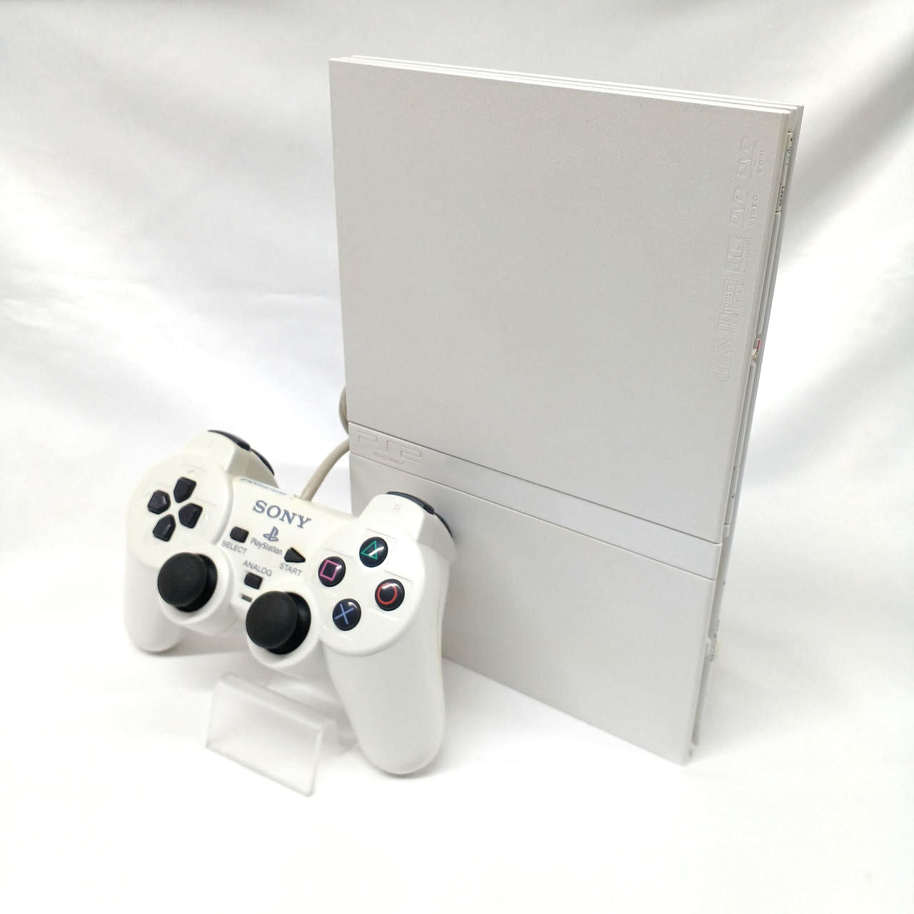 SONY PlayStation 2 SCPH-75000 Ceramic White Slim Console w/ Controller Rank:B