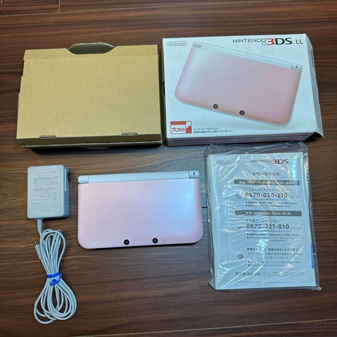 Nintendo 3DSLL Console, Pink x White, 5202 From Japan