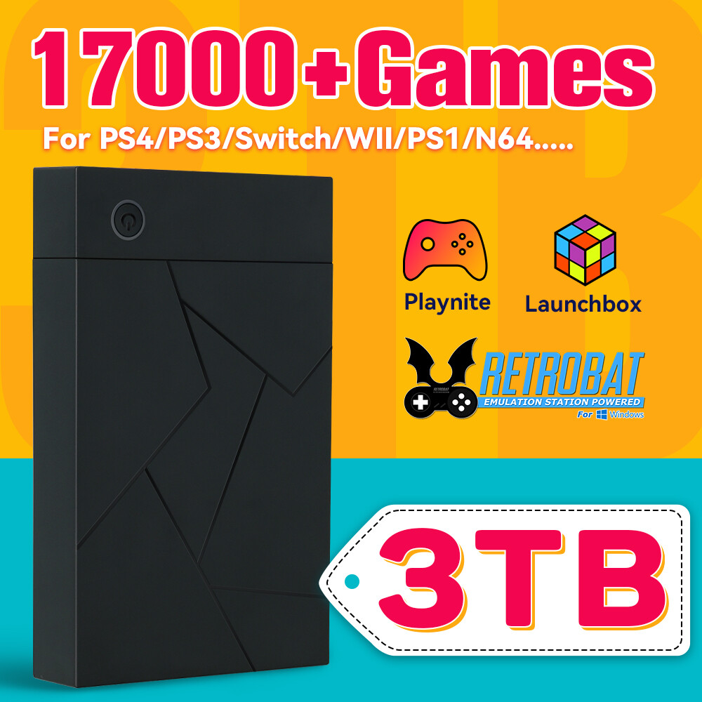 Hard Drive With 17000 Retro/PC Games