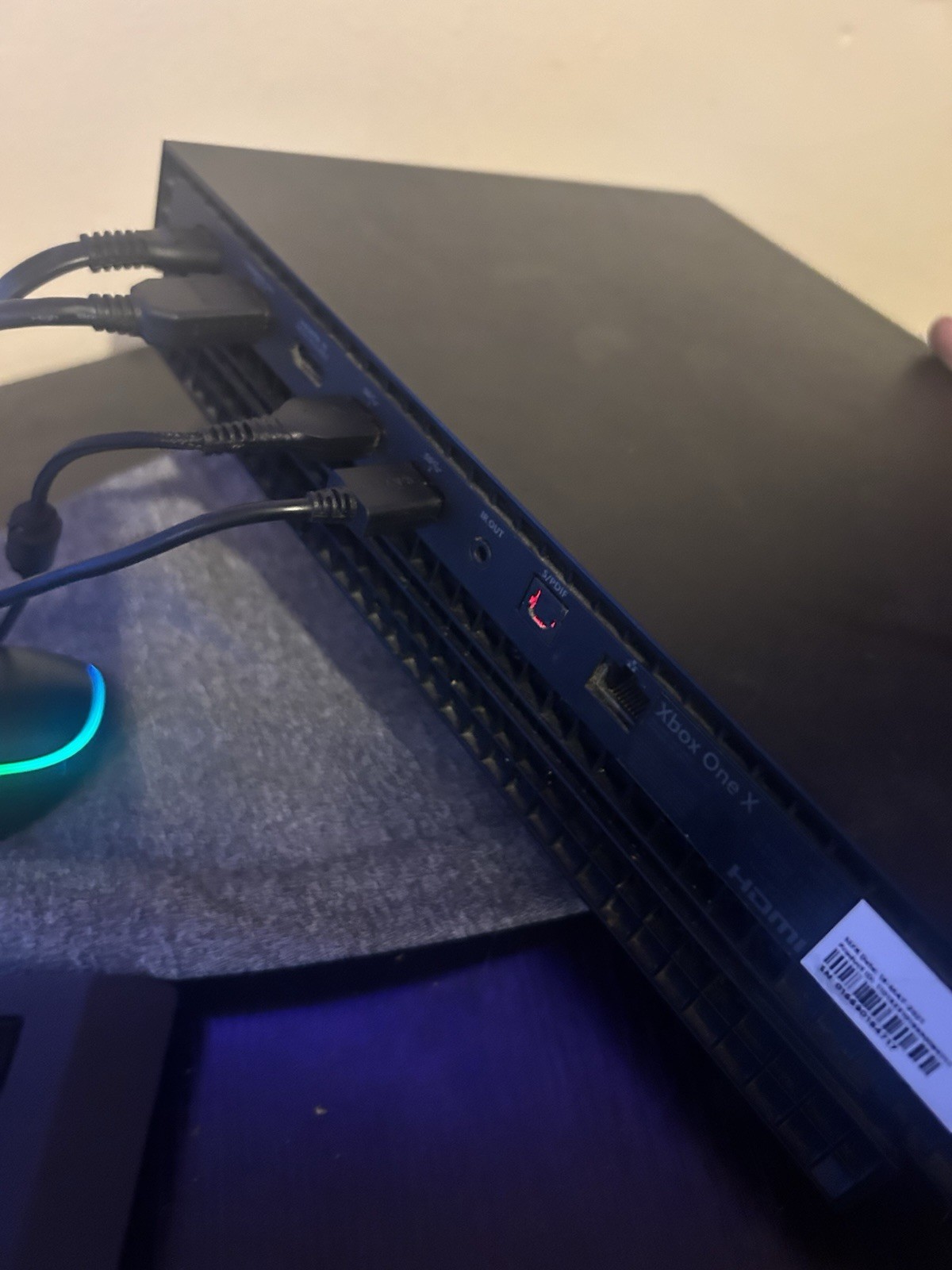 Microsoft Xbox One X Black Home Console Wi-Fi Internet HDMI Ethernet USB-A