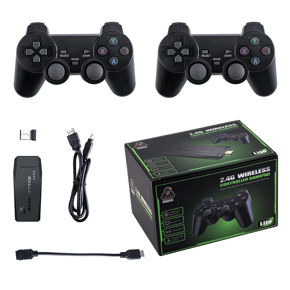 X2 PRO 256G 58000+ Games 4K Game Stick 3D HD Retro Video Game Console Wireless