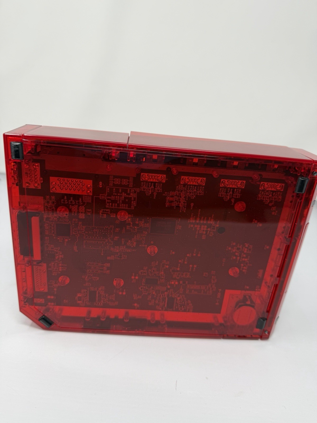 Custom Transparent Red w/ Black Buttons Nintendo Wii Console Only Tested System