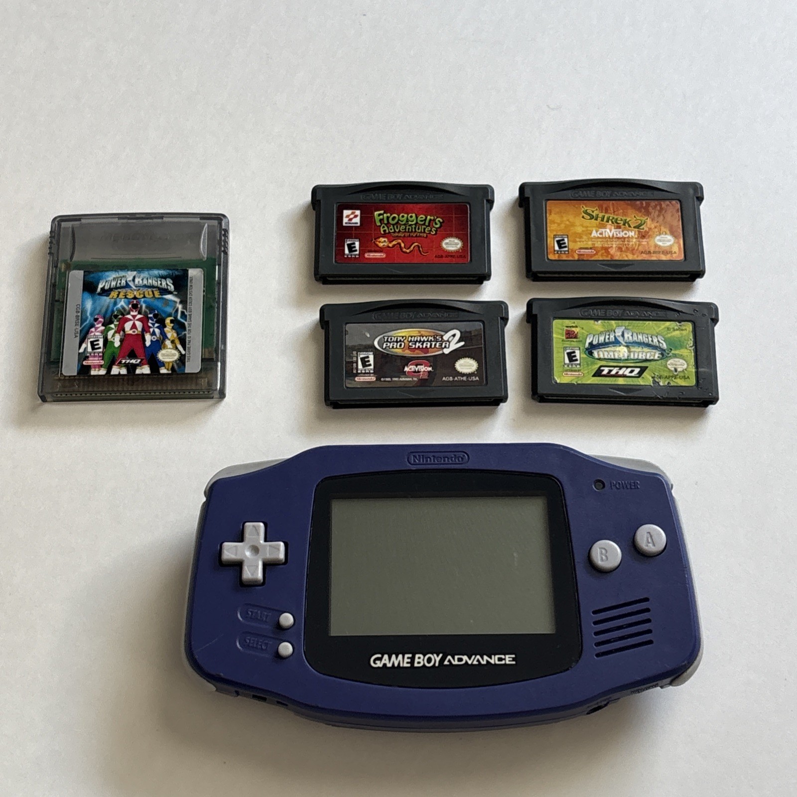 Nintendo Game Boy Advance GBA Console AGB-001 – Indigo Purple w/ Games