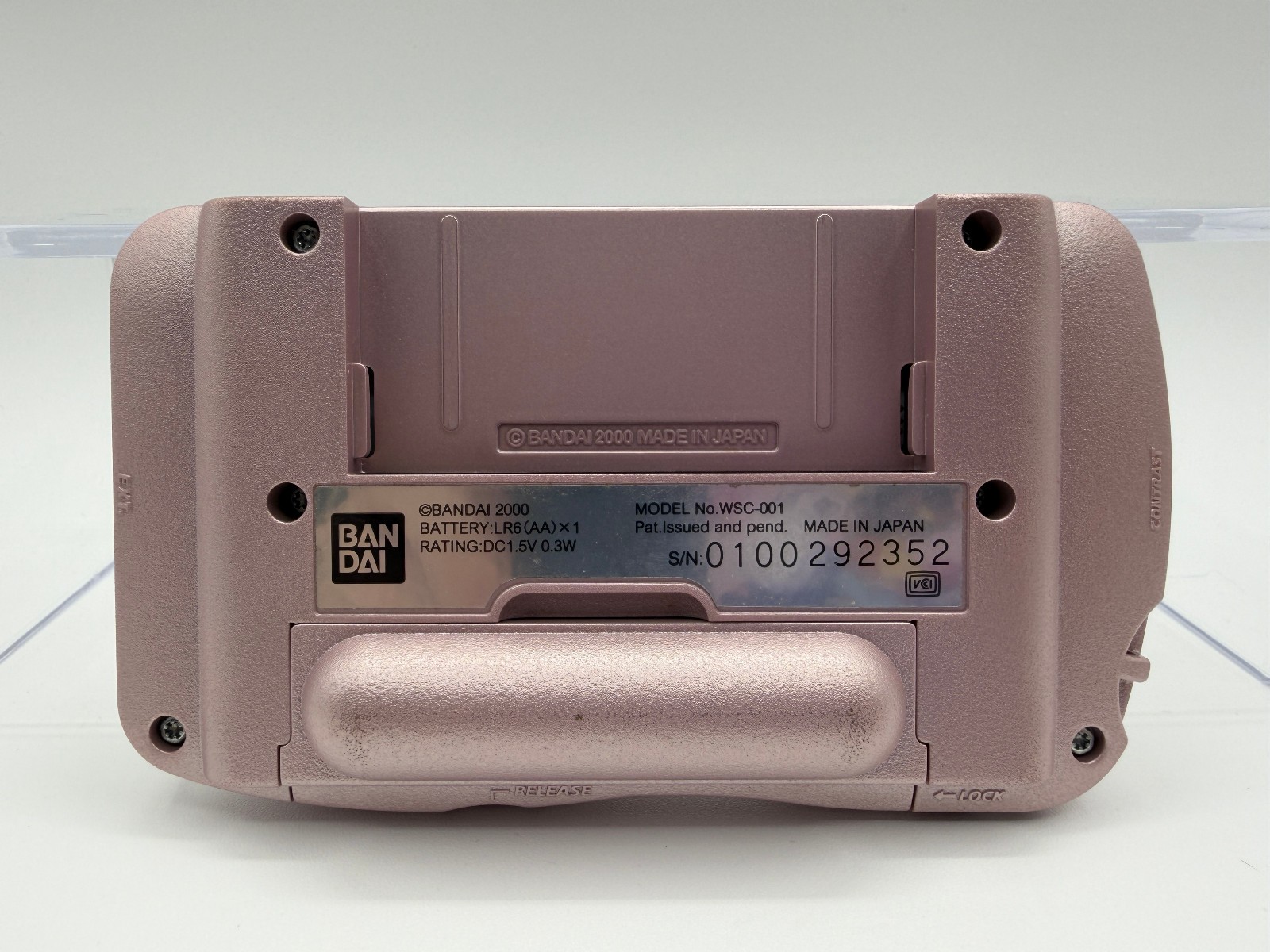 WONDERSWAN COLOR SYSTEM Peal Pink Version ~Fully Tested~ HW0044