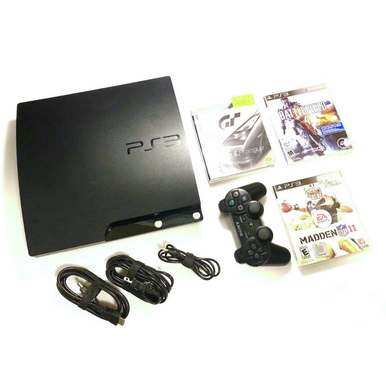 🔥 250GB Sony PlayStation 3 PS3 SLIM Console Bundle Controller 3 Games 🔥