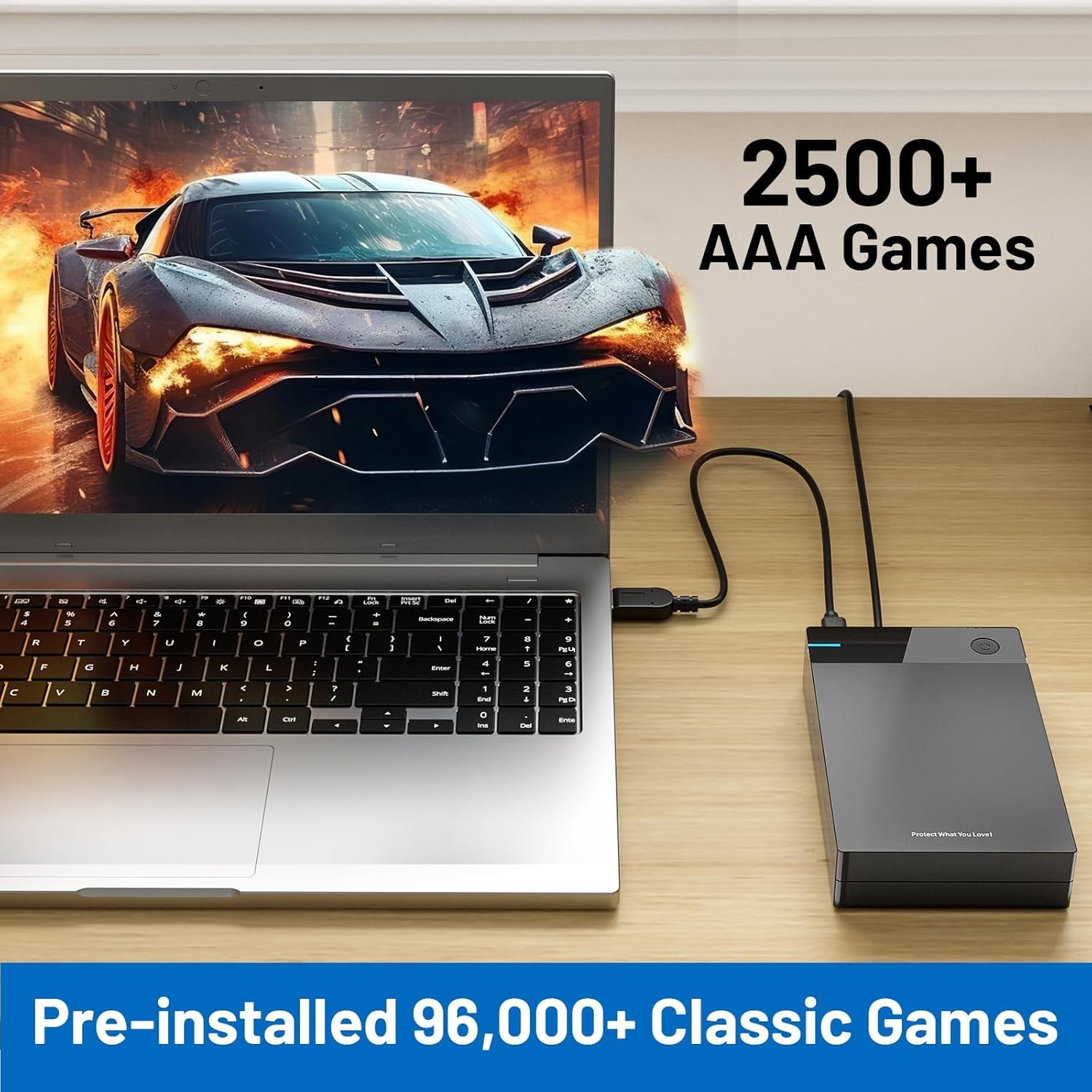 Kinhank 12TB Retro Game Hard Drive 96000+ Games