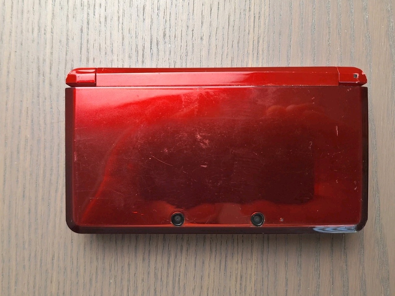 Nintendo 3DS Flare Red Region Free Console 16GB Tested w/ Charger & Stylus