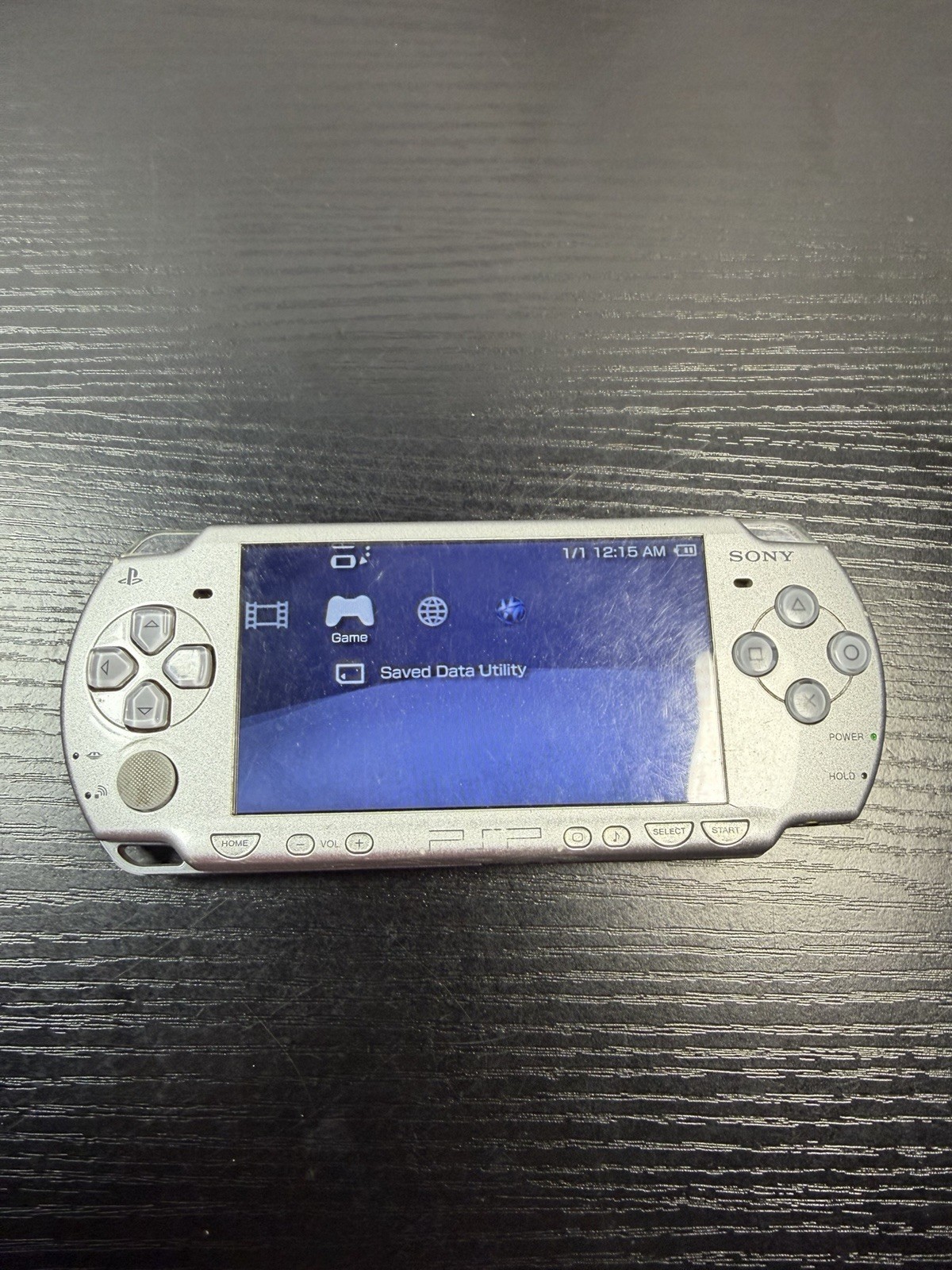 Sony Silver Playstation Portable PSP-2001 New Battery USB Cable 2 Games & Case
