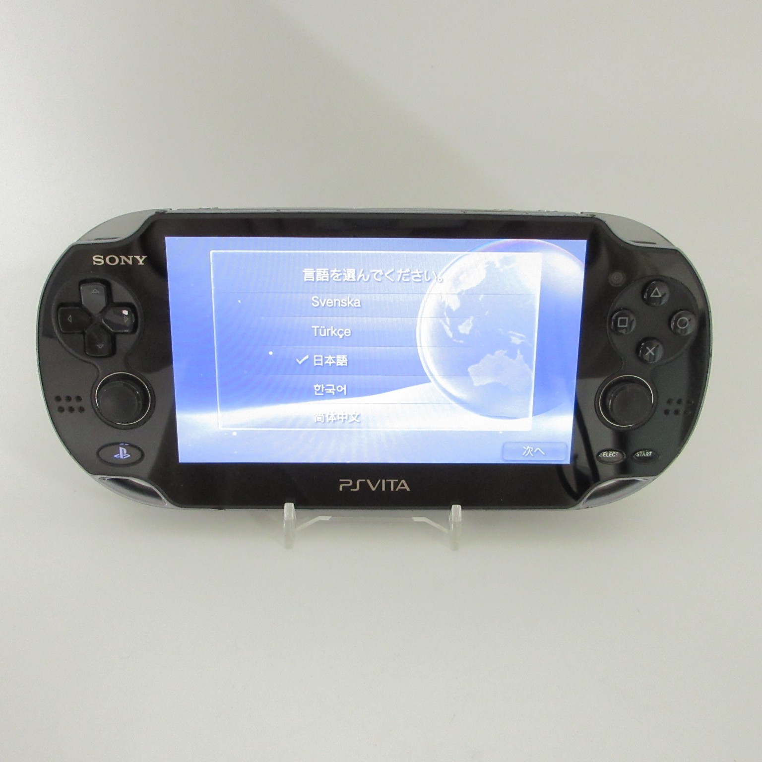 【Very Good】Sony PS Vita PCH-1100 Crystal Black 3G/Wi-Fi Model Console #NET0127/0