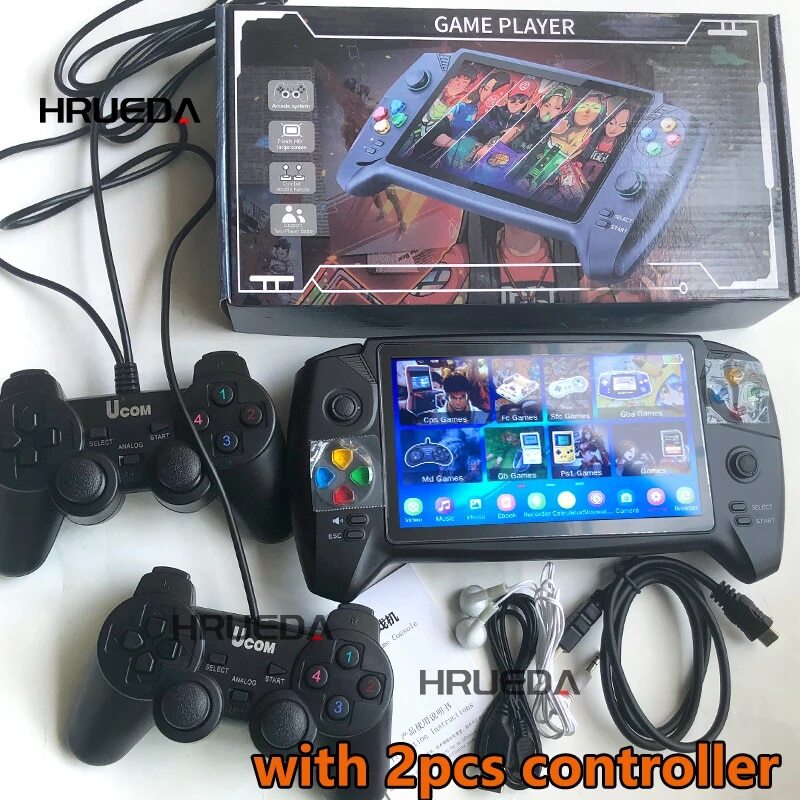 Retro Video Game Classic Console Portable 7 inch Game Screen Display 6000 Games