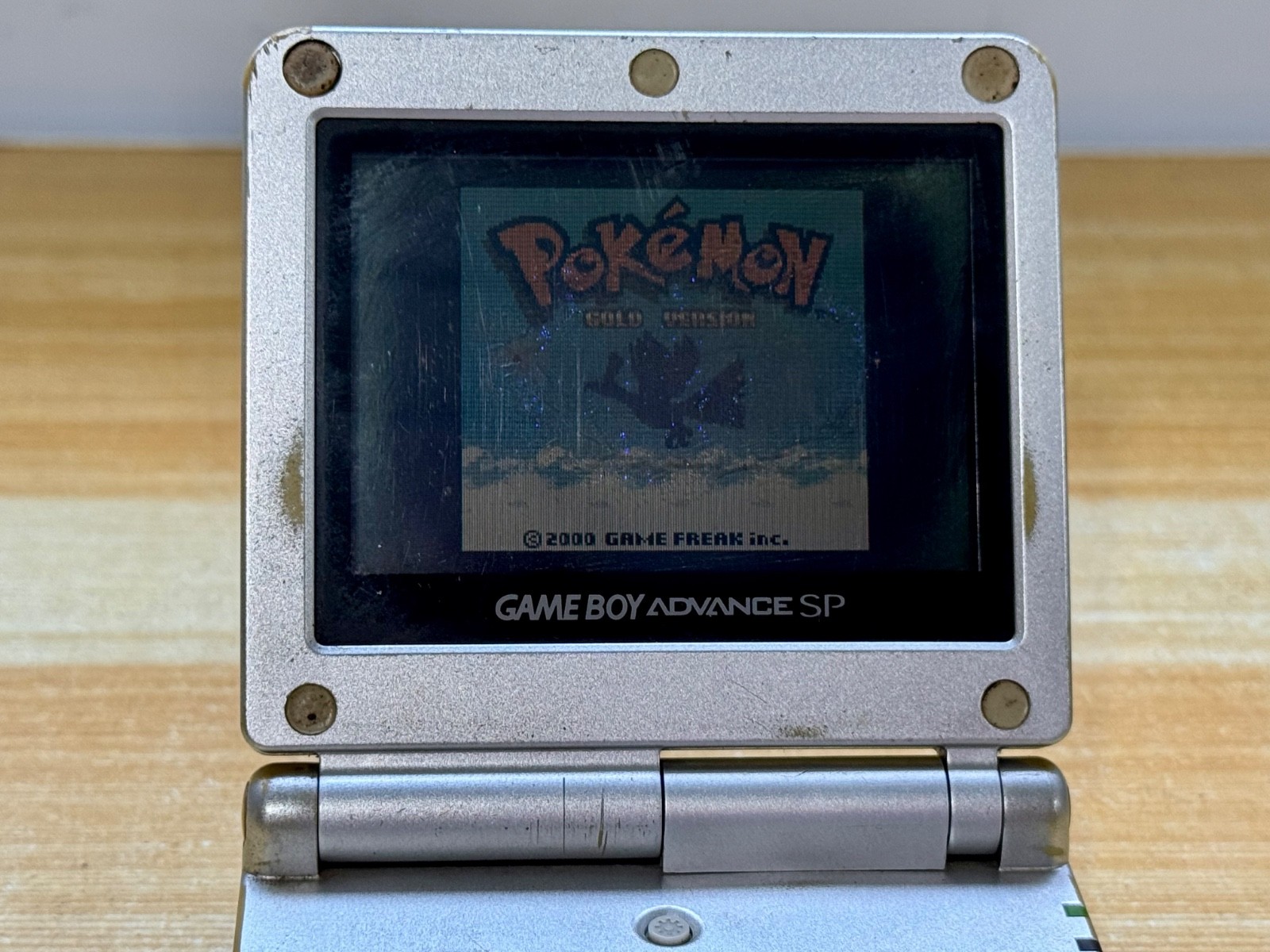 Nintendo Gameboy Advance SP AGS001 Ice Metallic Silver Handheld System Console