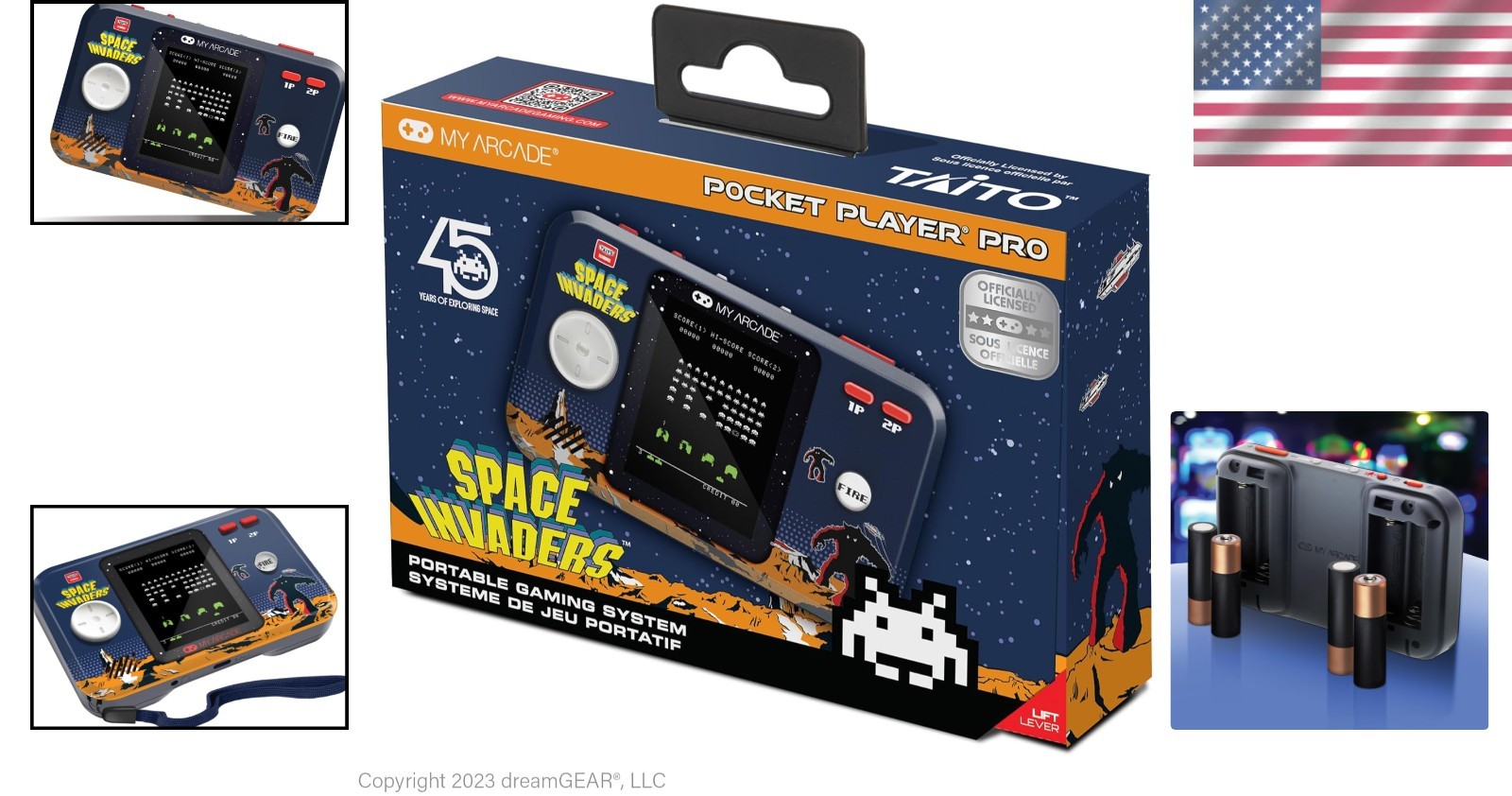 Space Invaders Pocket Player Pro: Portable Retro Console with 2.75″ Display