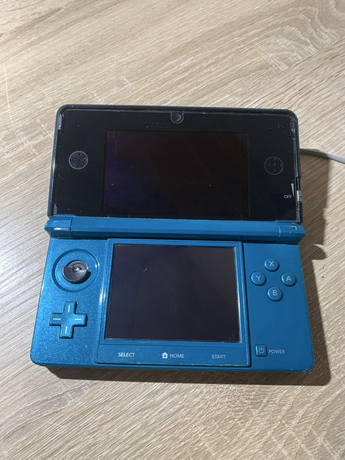 1292 Nintendo 3DS Aqua Blue For Parts