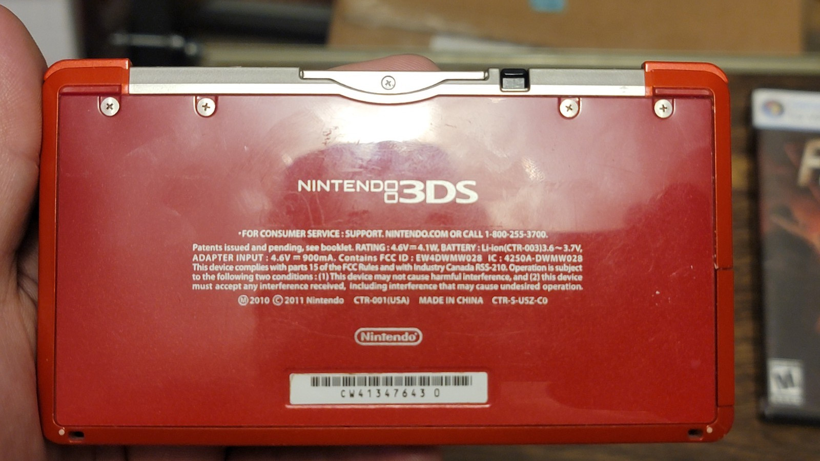 Nintendo 3DS Handheld System – Flame Red US Region w/ Pokemon Sun