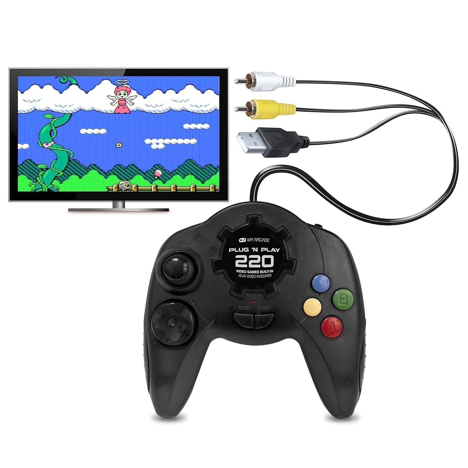 My Arcade Plug N Play TV Game Console: 220 Retro Style Games –