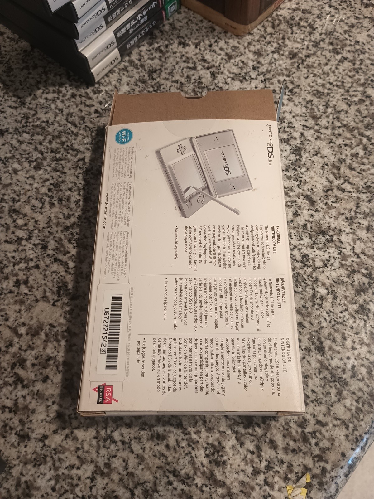Nintendo DS Lite Launch Edition Silver Handheld System 11 Games
