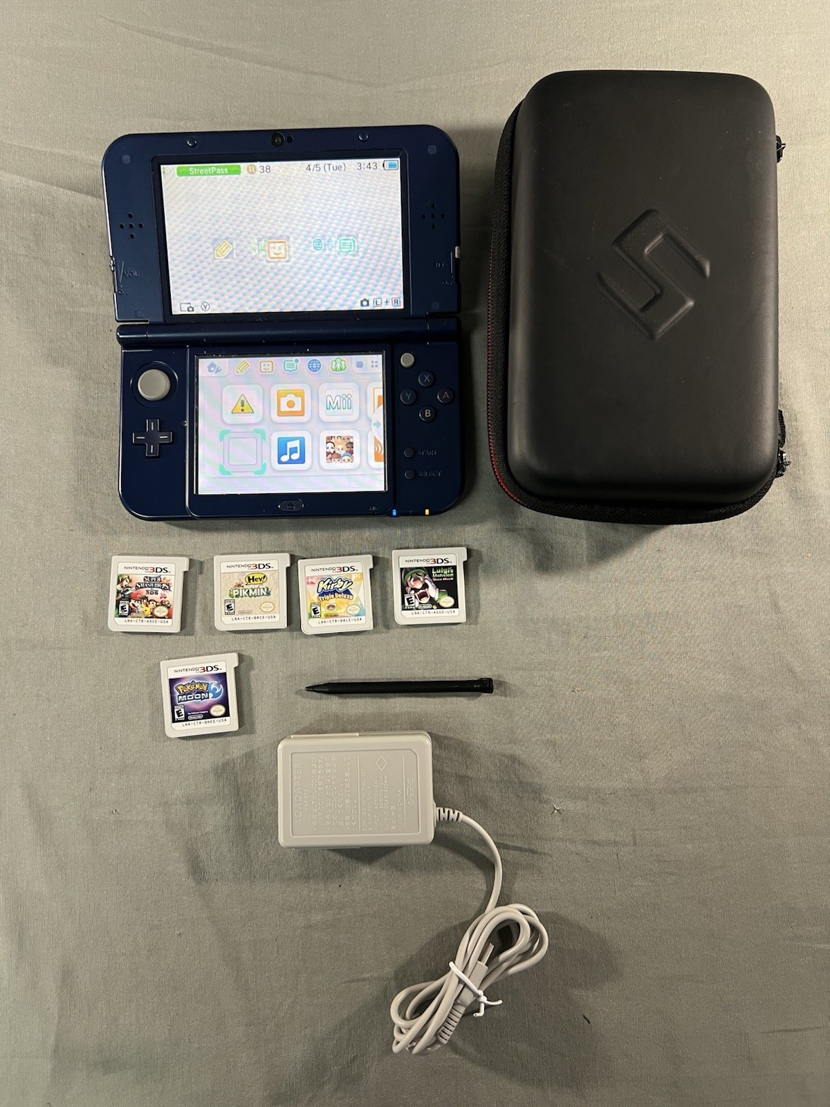 Nintendo 3DS XL Galaxy Edition Tested Pokemon Super Smash Pikmin Luigi Kirby