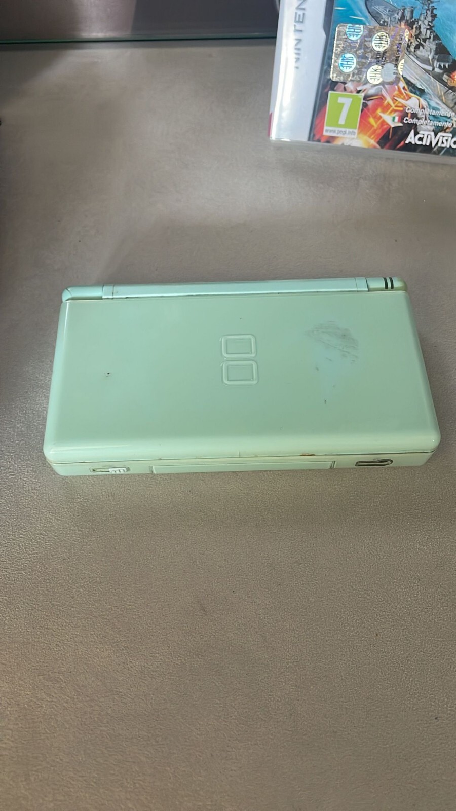 Nintendo DS Lite Water Green Console Plus Game Battleship & Handheld Cover