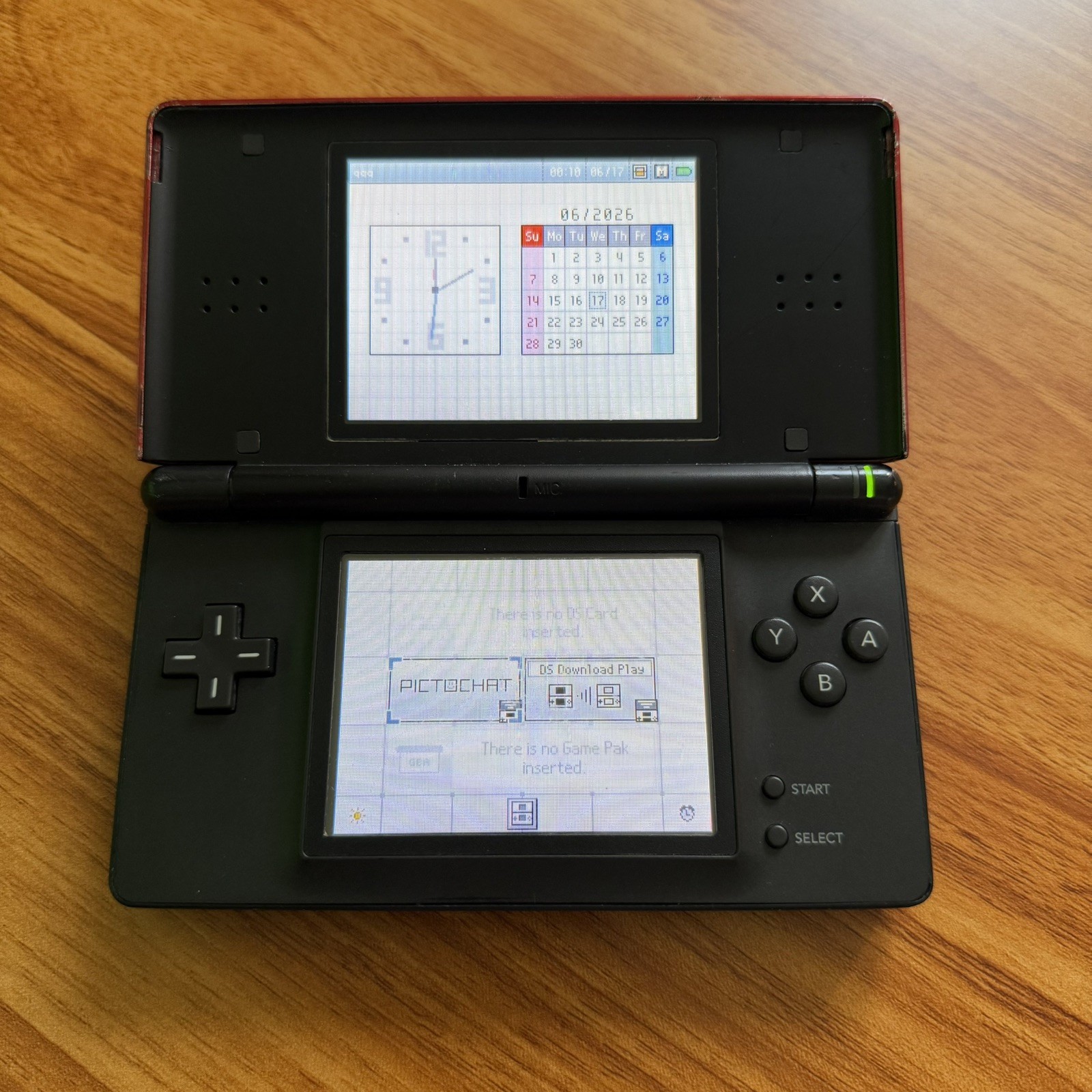 Nintendo DS Lite Handheld Game Console C/USG-USA-1 Red/Black -TESTED – *READ*