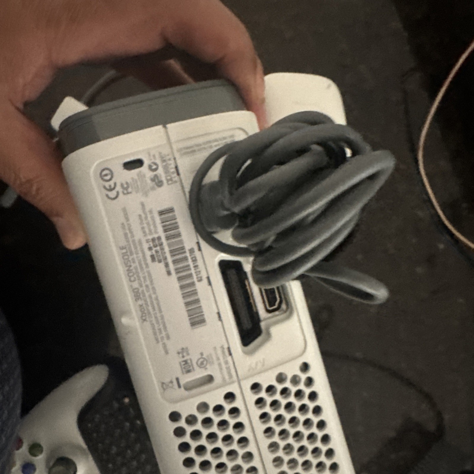 Microsoft Xbox 360 White Console Bundle Controller WiFi Adapted,Tested