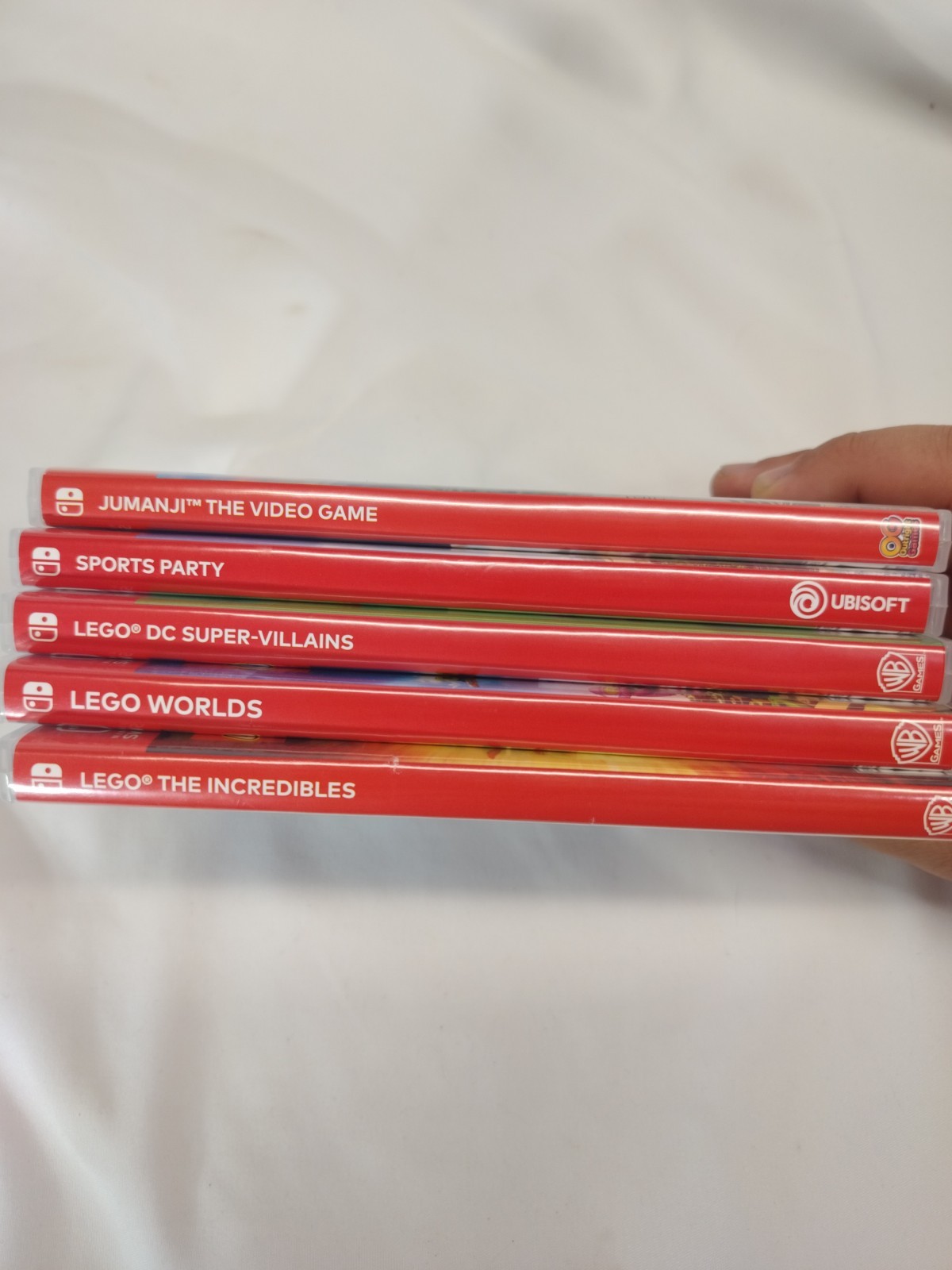 Nintendo Switch Bundle – HAC-001 Red & Blue Joycons – Charger – 5 Games Tested!