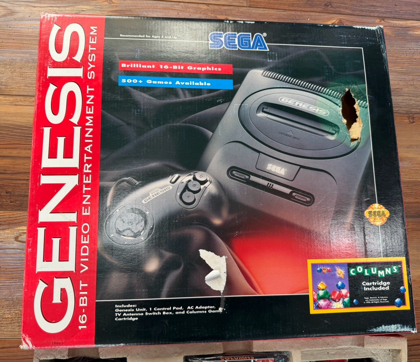 Sega Genesis Model 2 MK-1631 Console Complete In Box Sonic 2 System Tested NIB*