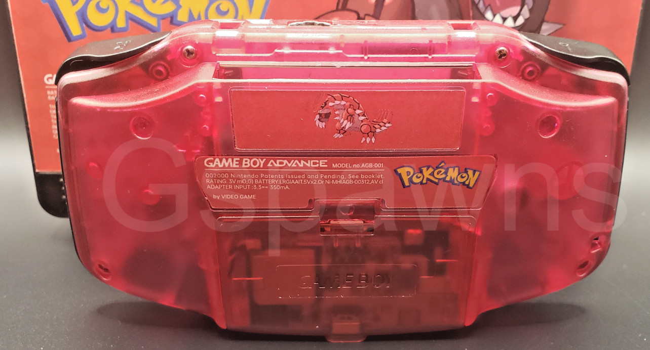 Nintendo Groudon Game Boy Advance GBA IPS 3.0 USB-C 1800mAh Rechargeable Battery