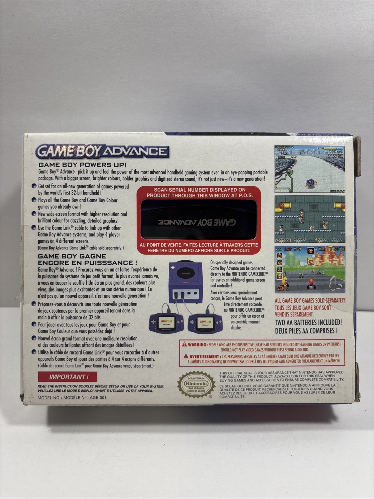 Nintendo Game Boy Advance Indigo Purple GBA Complete in Box CIB – WORKS!