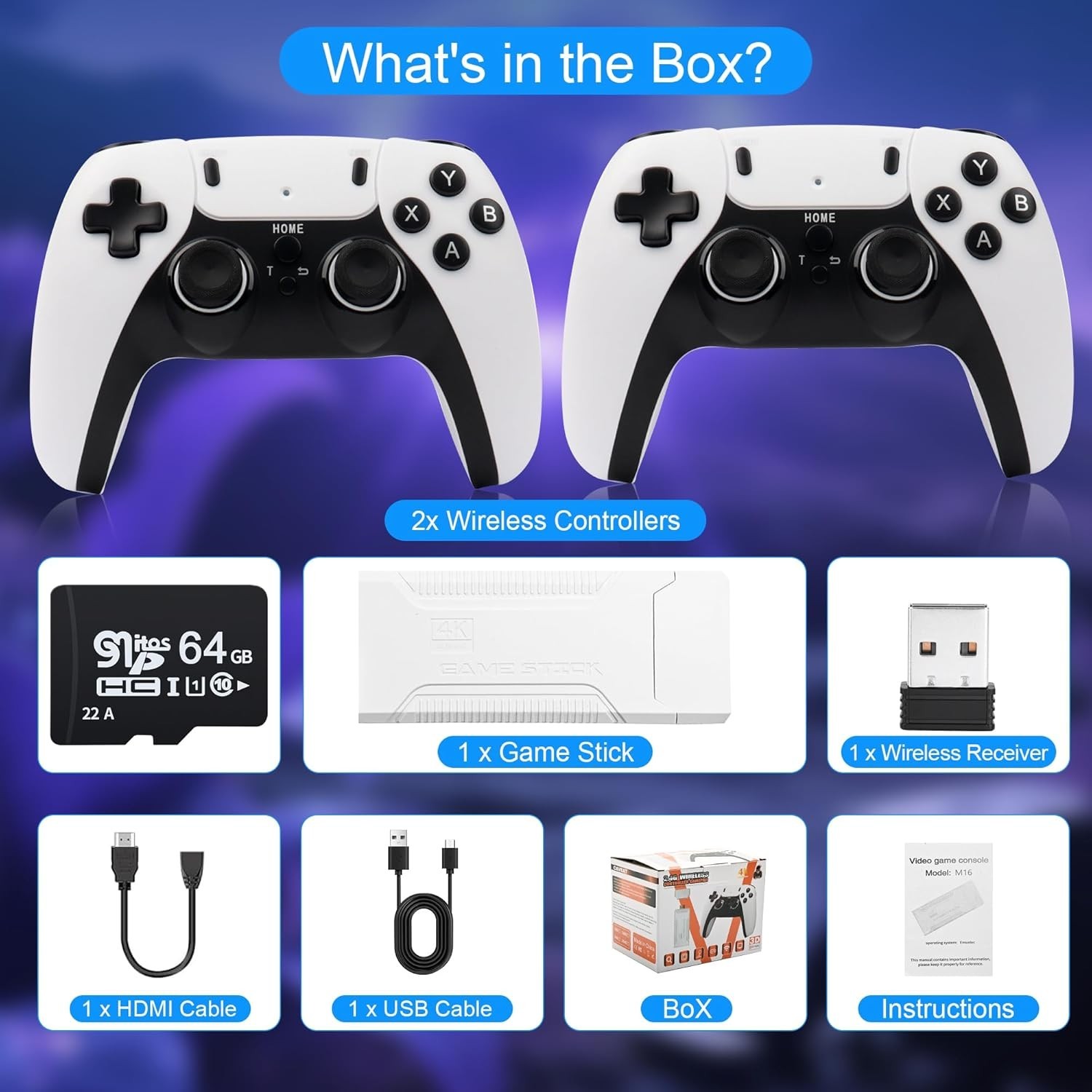 Plug & Play Retro Game Stick: 40,000+ Classics, 4K HDMI & Wireless Controllers