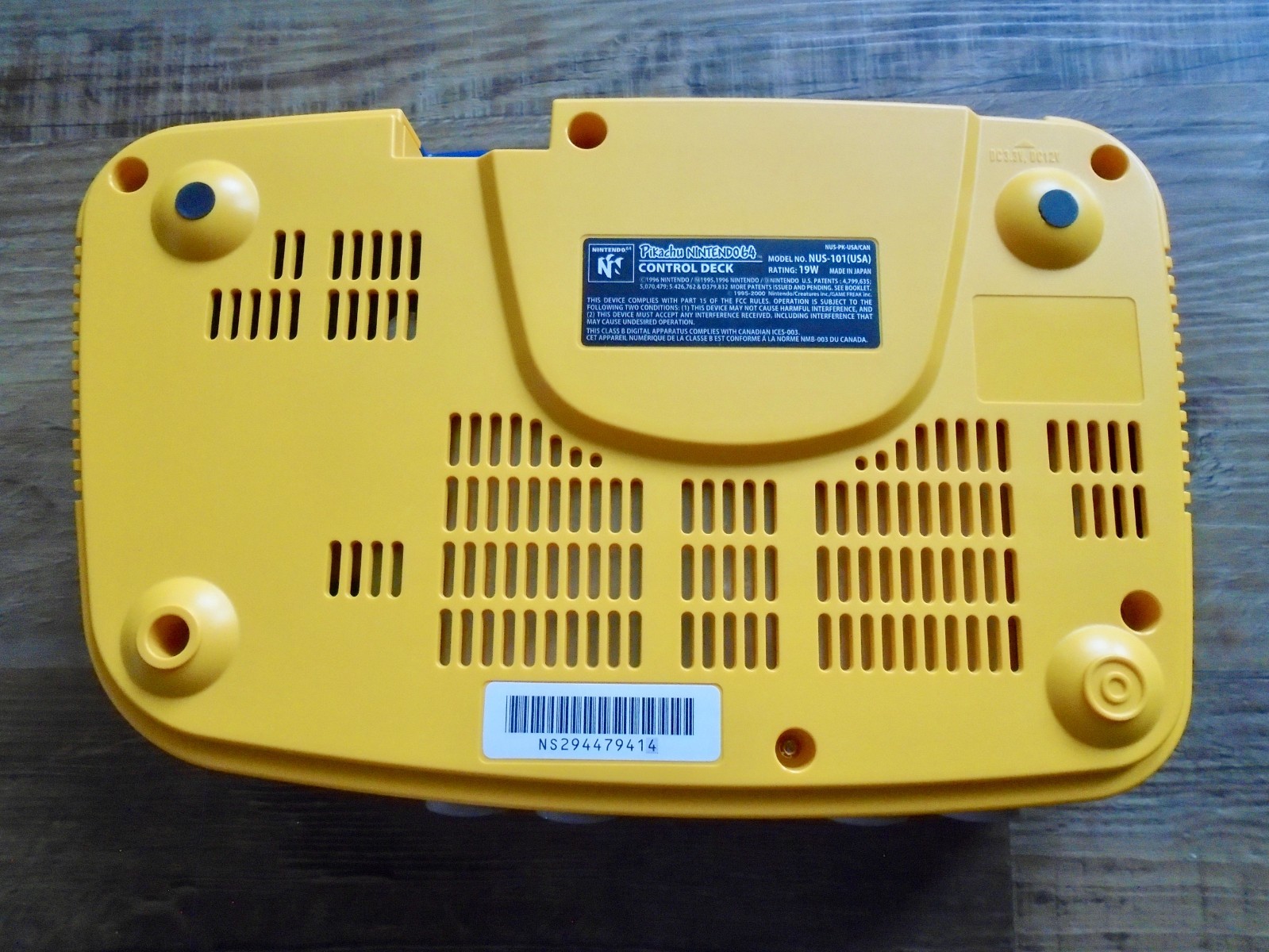 SEMI-WORKING Nintendo 64 N64 Pokemon Pikachu Edition Console FOR REPAIR READ USA
