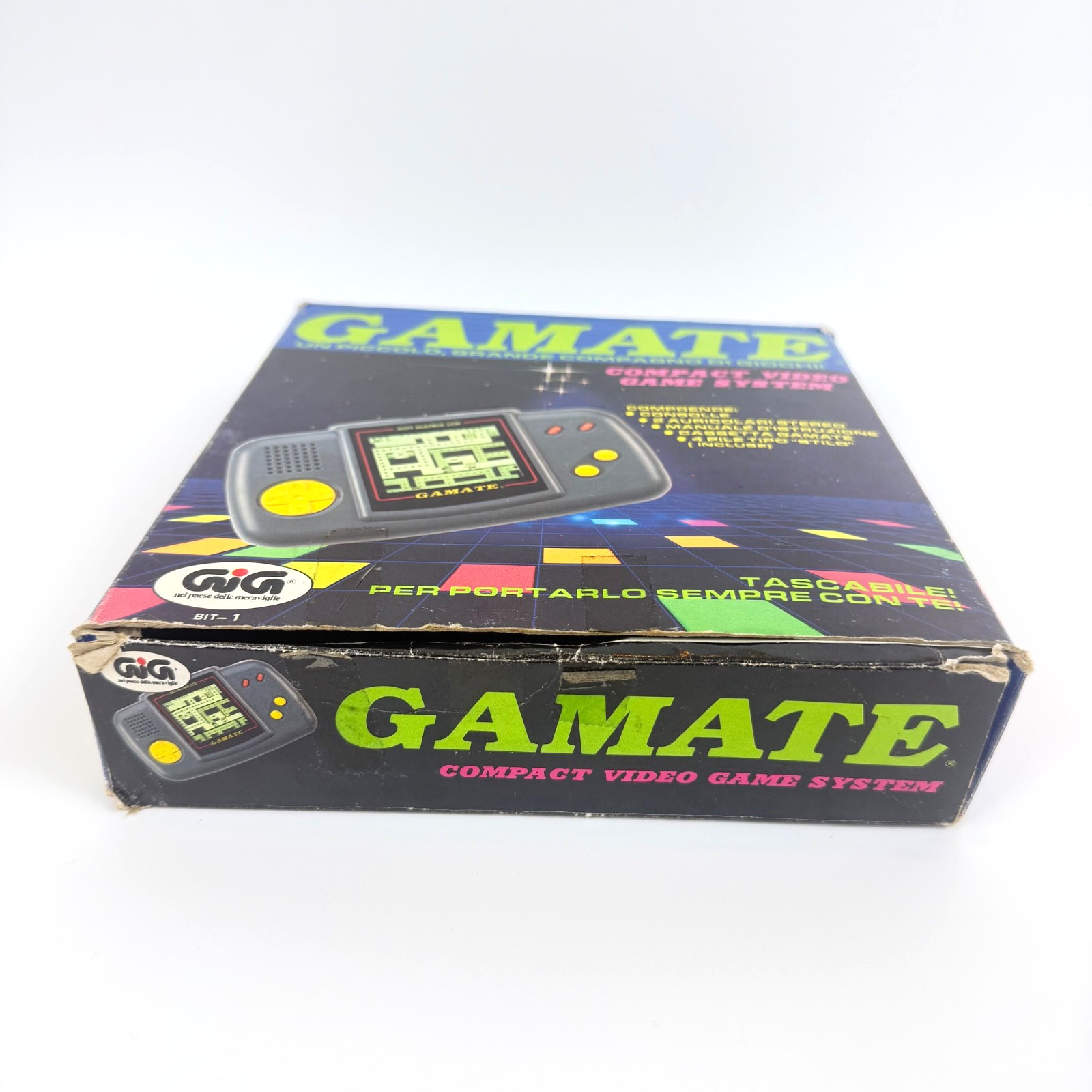 1990 GIG GAMATE BIT CORPORATION CONSOLE💎+ BOX & GAMES RARE – TESTED 🎁