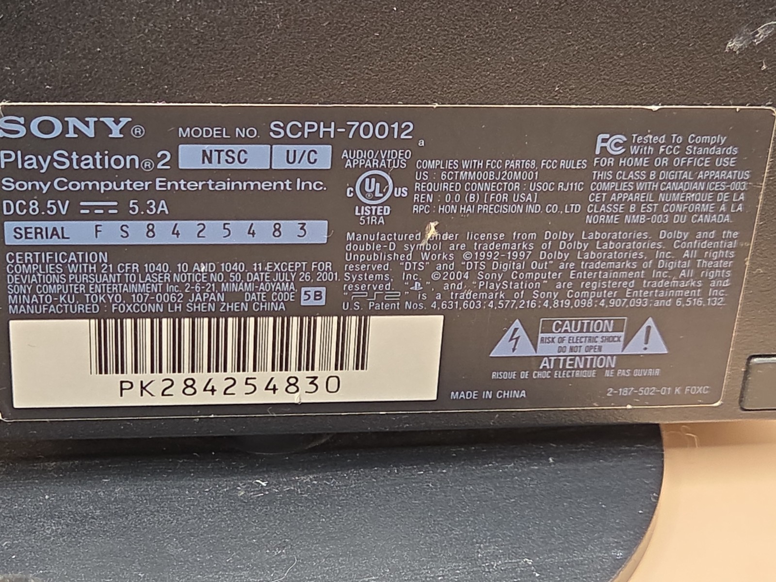 Sony PlayStation 2 Slim SCPH-70012 Black Console & 2 Controllers WORKS