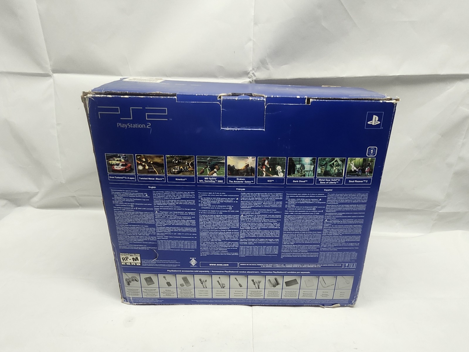 Sony PS2 Fat Console SCPH-39001 PlayStation Bundle 2 Controllers Box Game TESTED