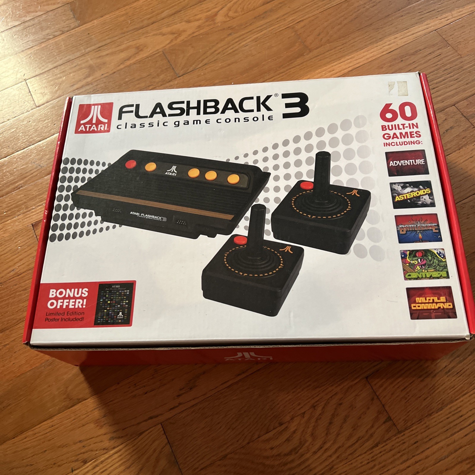 Atari Flashback 3 Launch Edition Black Classic Game Console Bonus Poster