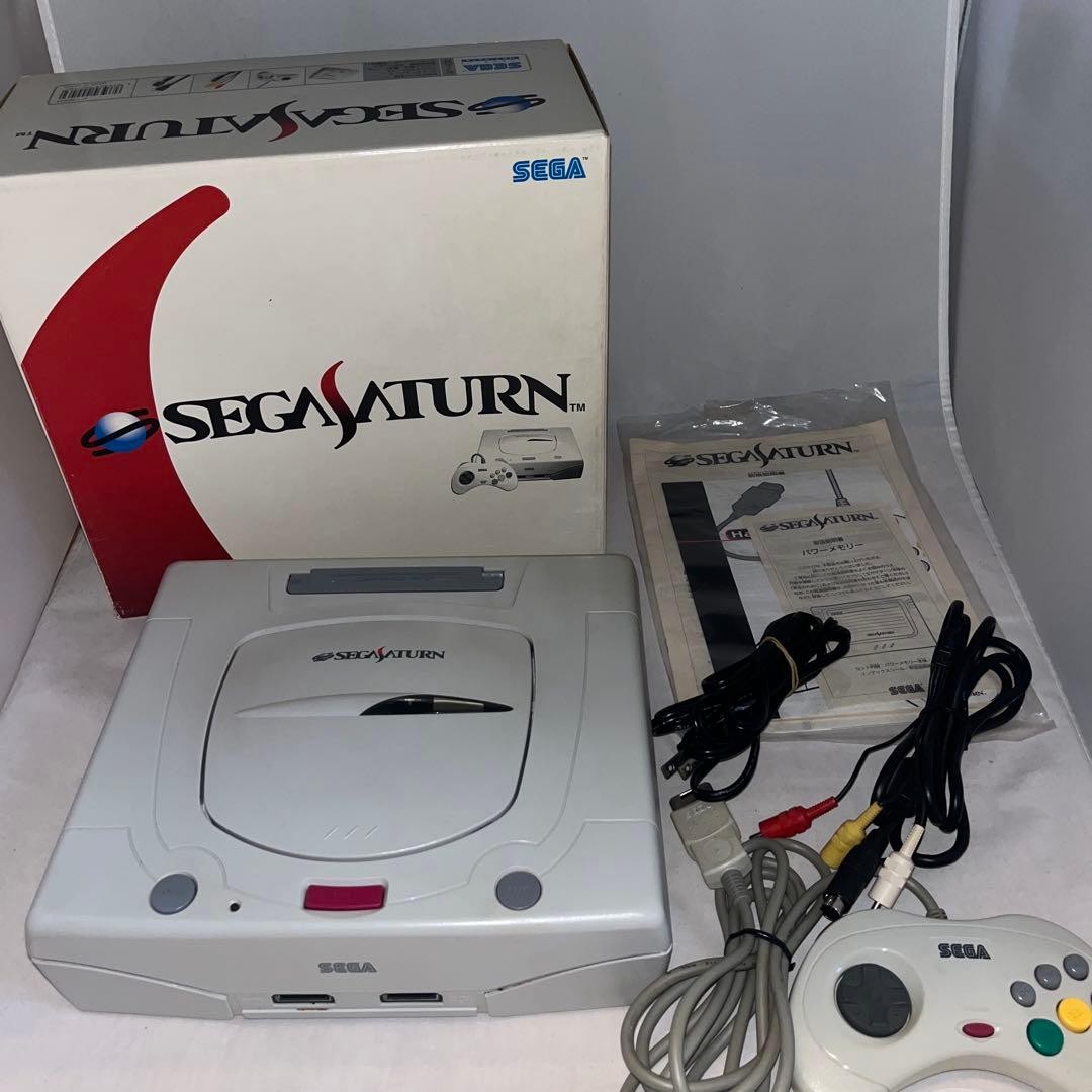 SEGA Saturn HST-0019 Console Postcard Included Tested Working Japan