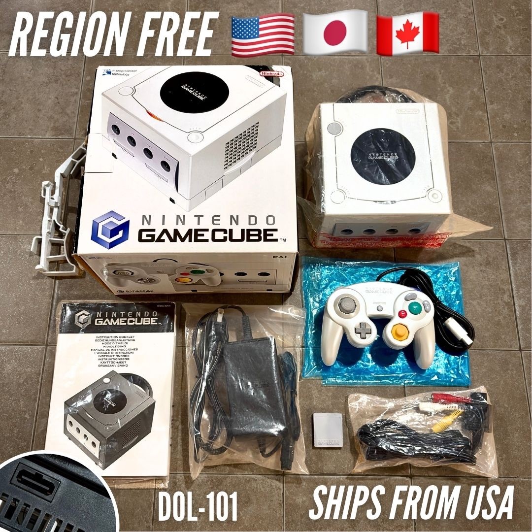 PEARL WHITE Nintendo GameCube Console DOL-101 CIB Complete REGION FREE JPN / USA