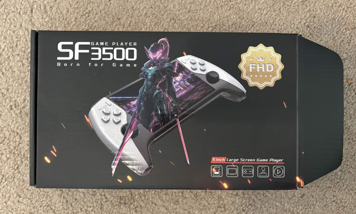 SF3500 Handheld Game Player 5” IPS Screen New Open Box