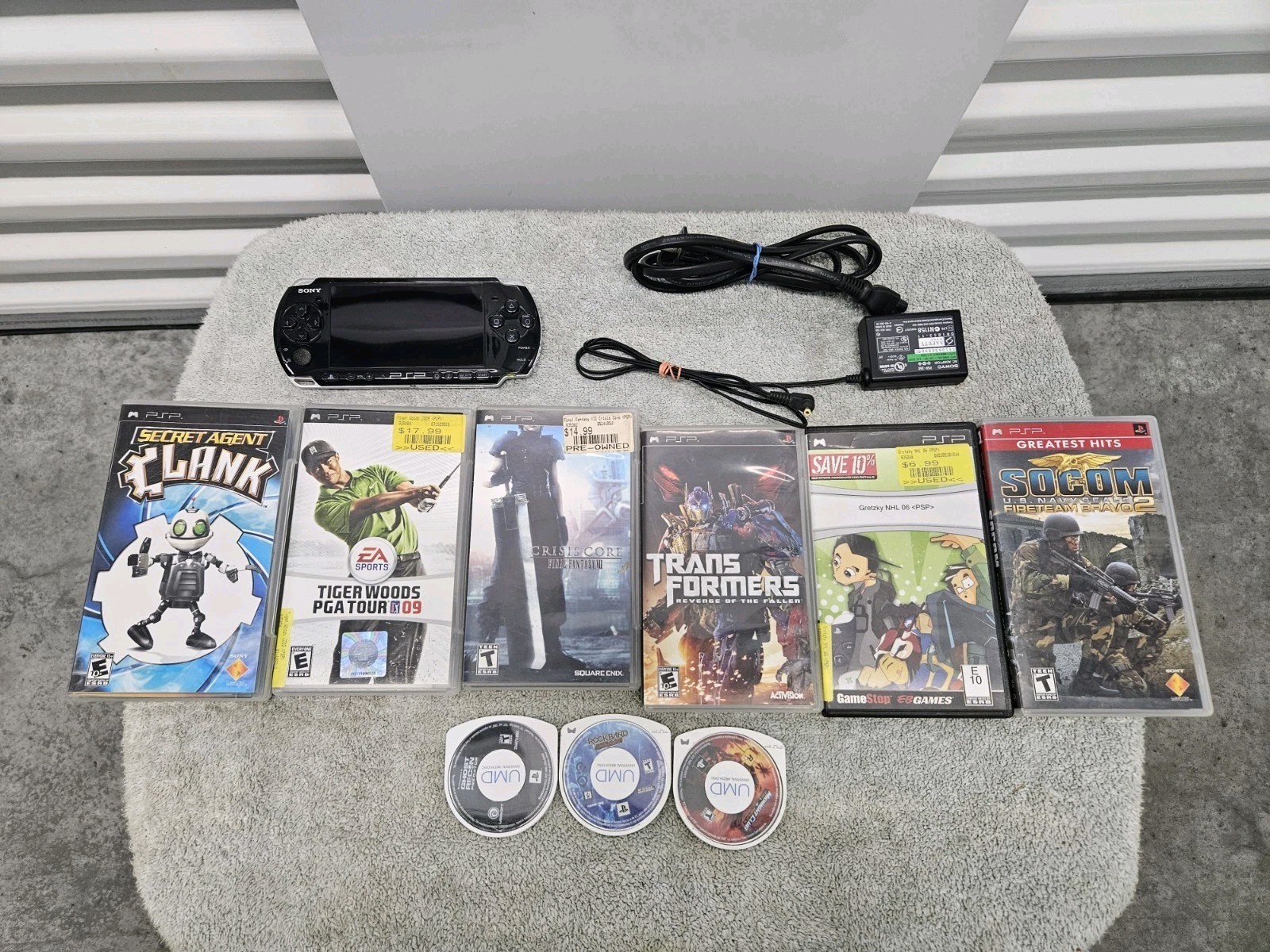 Sony PSP 3001 Portable Handheld Console System Bundle With 9 Games