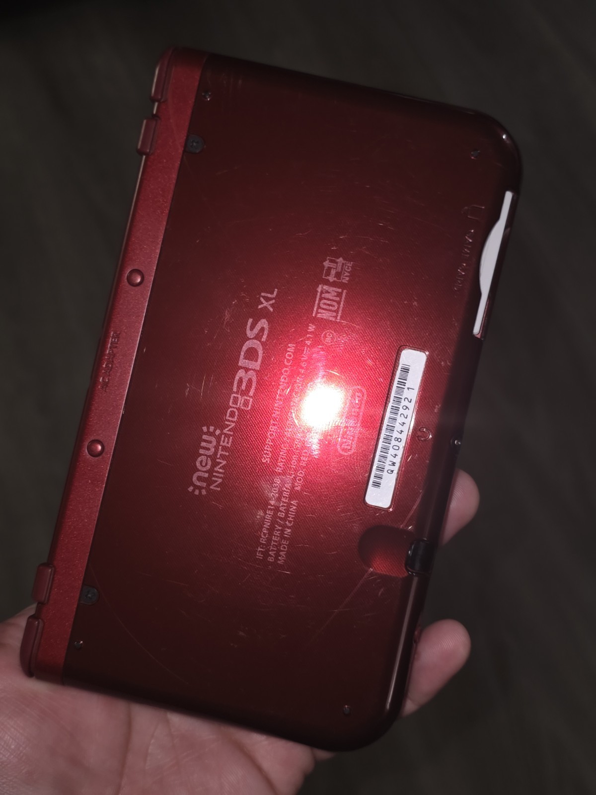 Nintendo “New” 3DS XL Metallic Red Handheld Console System RED-001 With Pokemon