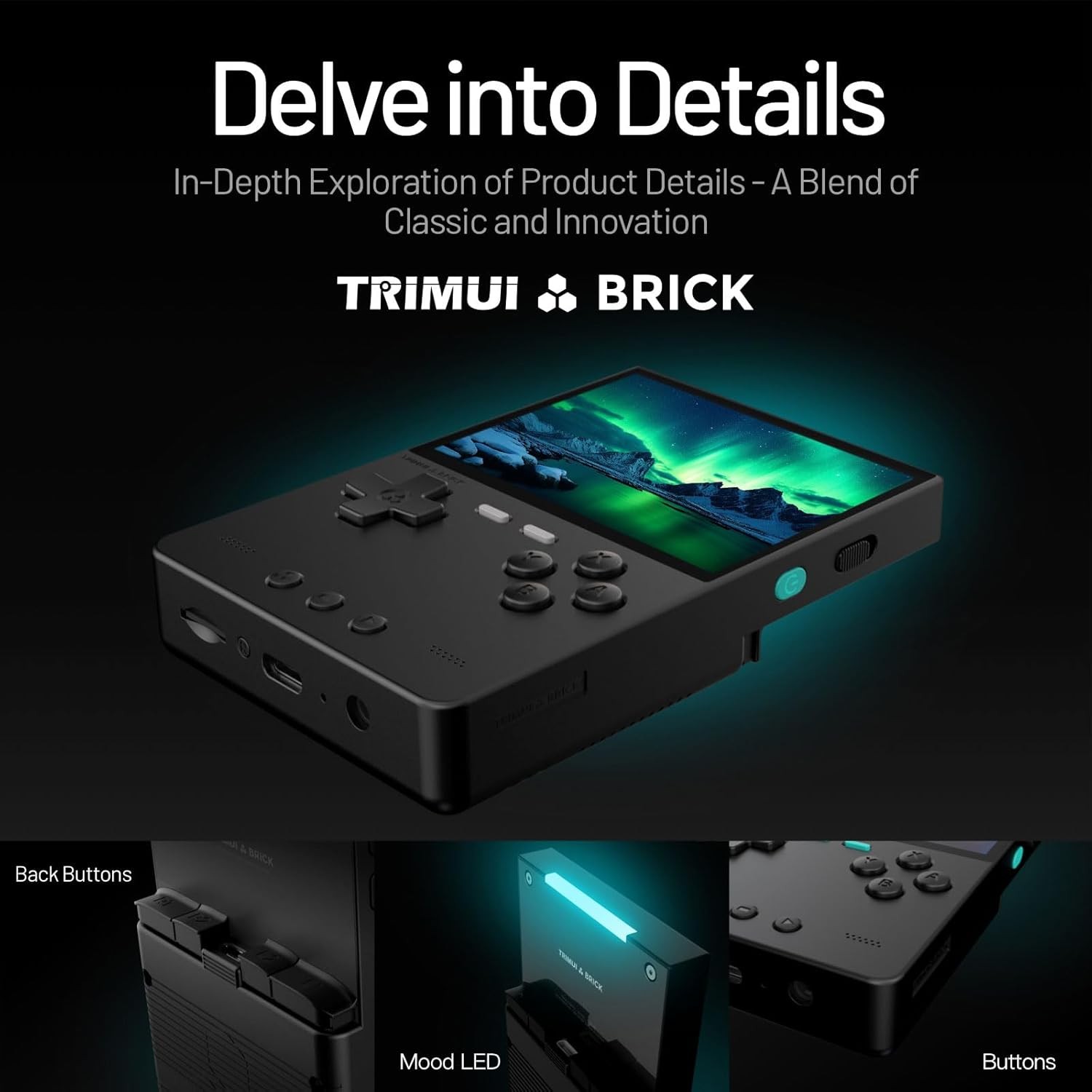 Trimui Brick Handheld 3.2 IPS 1024×768 64GB Black