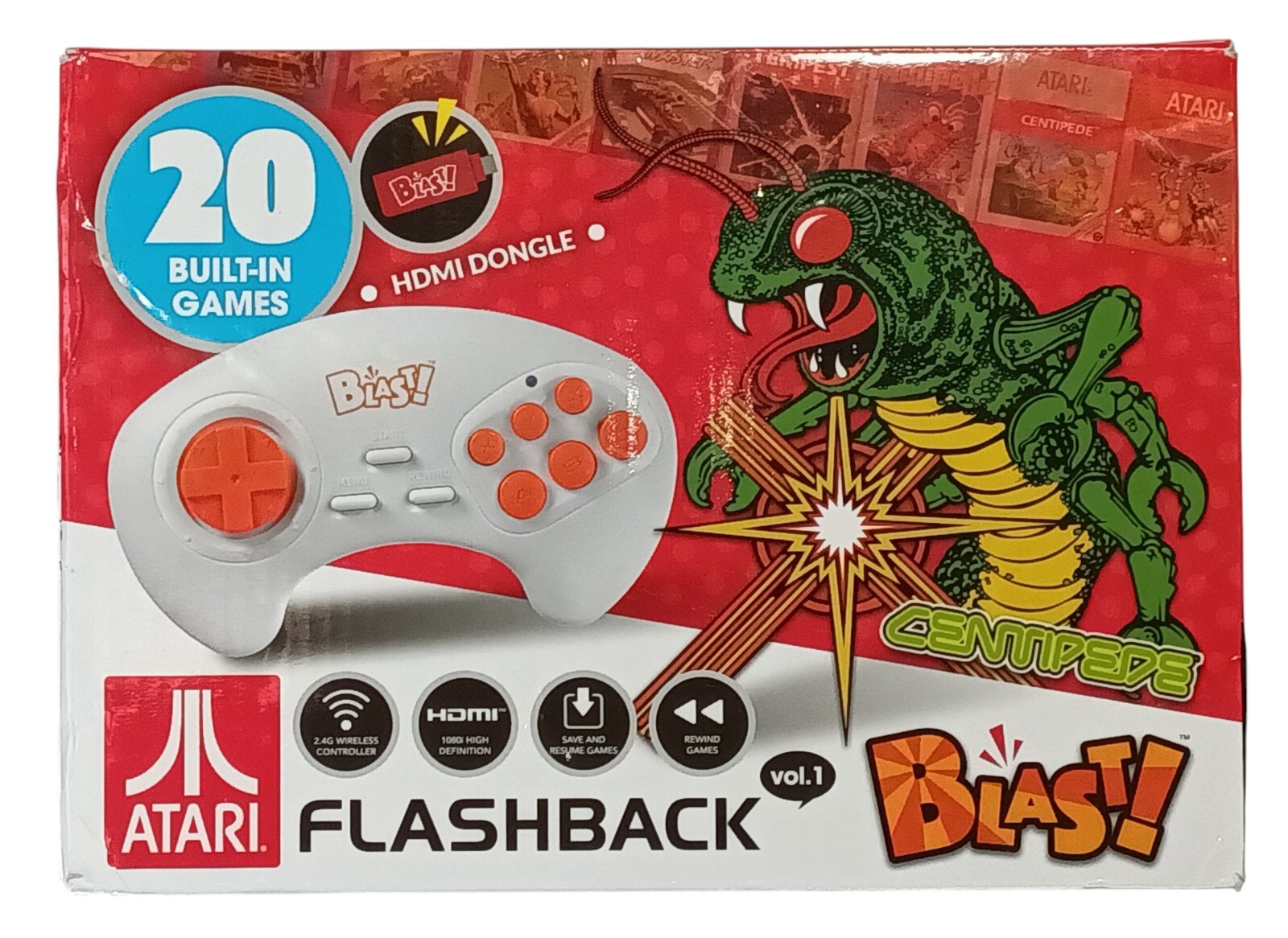 AtGames Atari Flashback Blast! 20 Built-In Retro Games Wireless HDMI Connection
