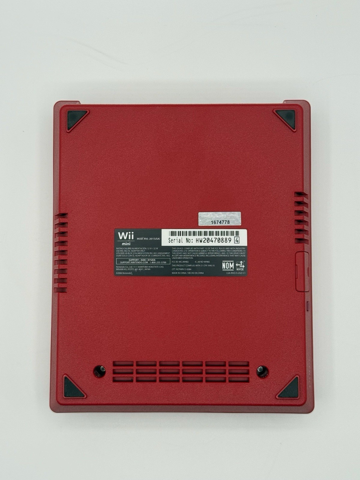 Nintendo Wii Mini Video Game Console RVL-201 Red w/ Games – Tested And Working!