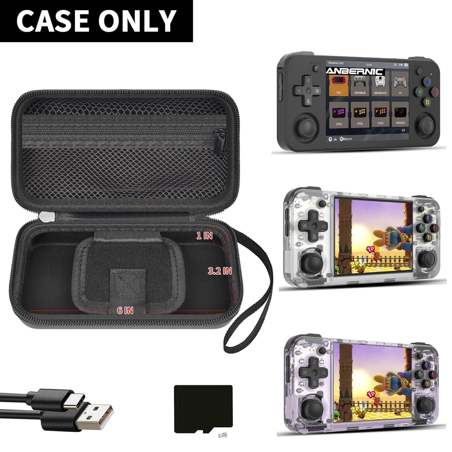 Case Compatible with RG35XX H Retro Game Console, Handheld Emulator…