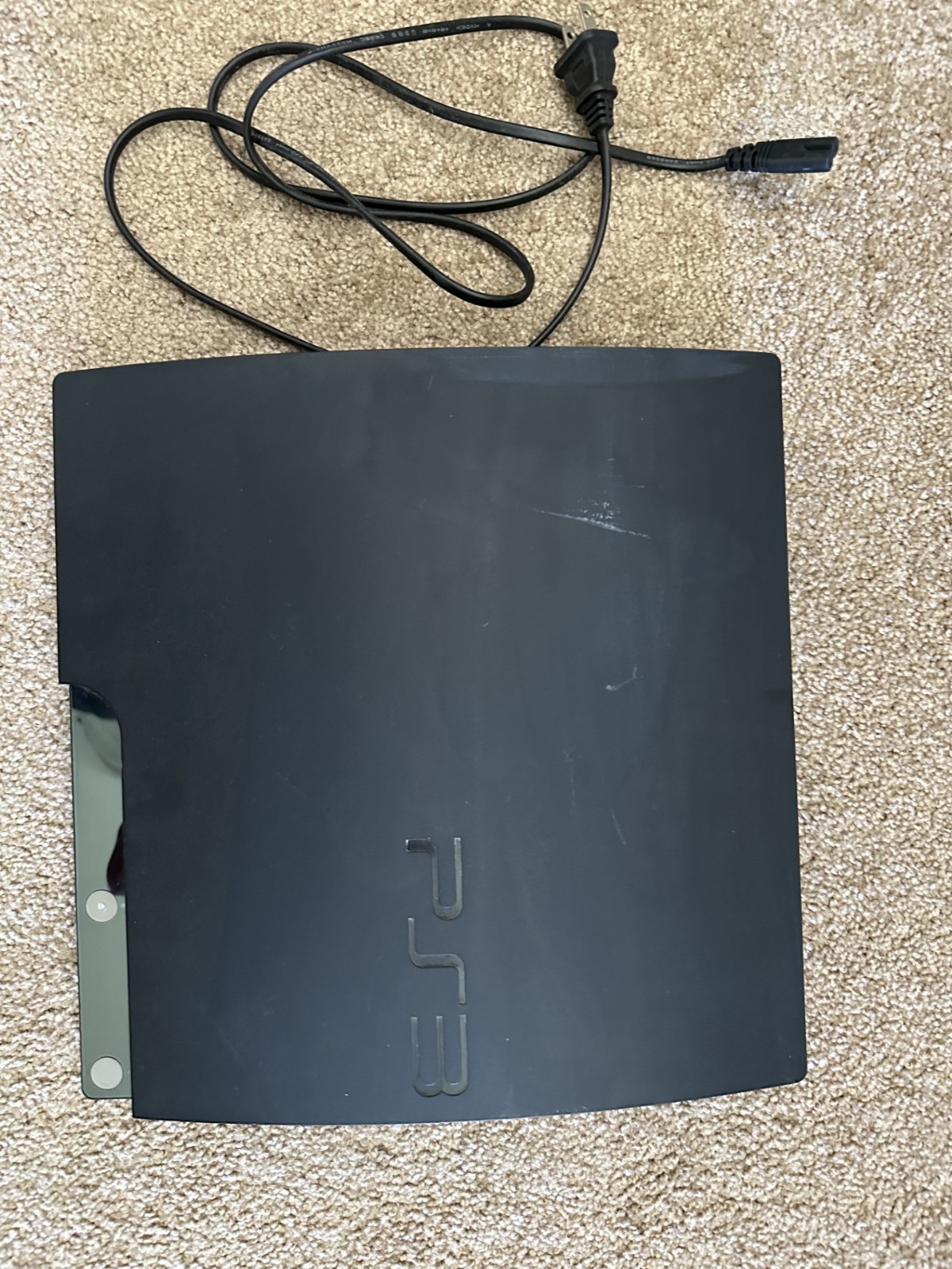 Sony PlayStation 3 PS3 Slim 250GB CECH-2001B Black Console power cord Tested