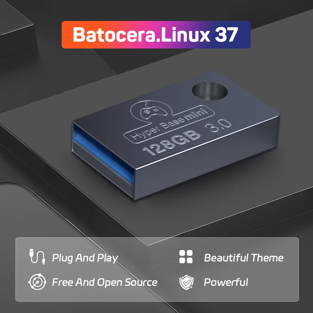 Batocera 128G USB Flash Drive for Retro Gaming Consoles