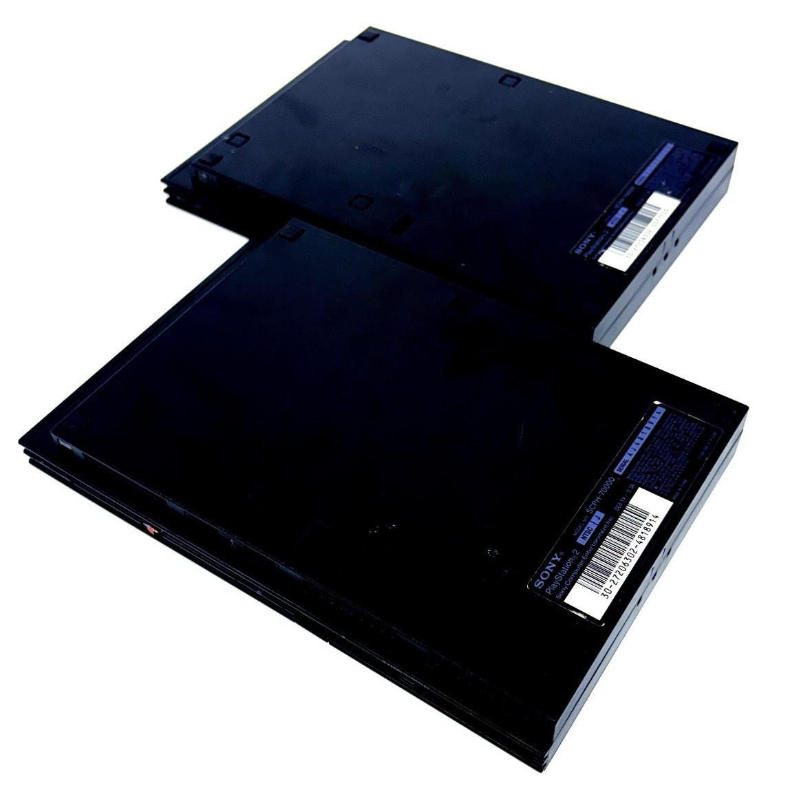 SONY PlayStation 2 PS2 Slim SCPH-70000 Console 2pcs Set Black Junk For Parts JP