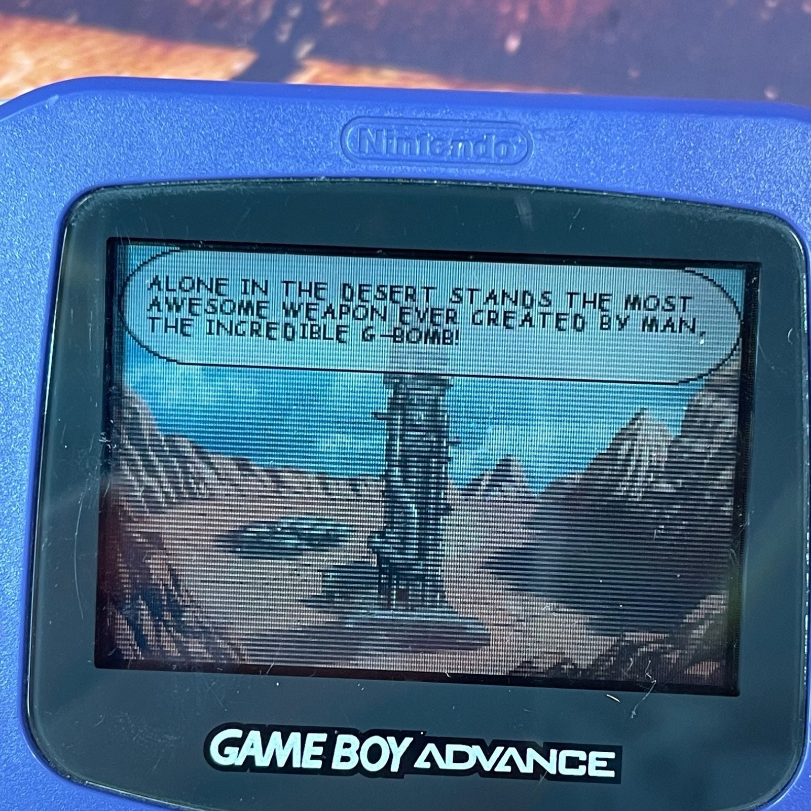 Indigo Nintendo Game Boy Advance AGB-001 Console w/ Incredible Hulk Game/Manual