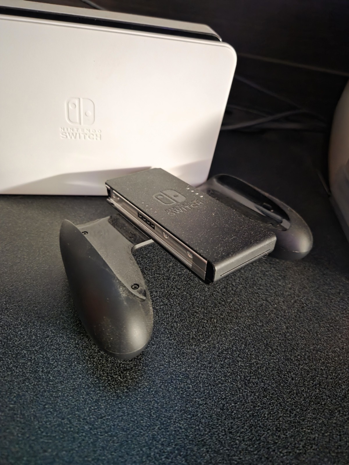 Nintendo Switch OLED Model 64GB LAN Console White Joy-Con Adjustable Stand