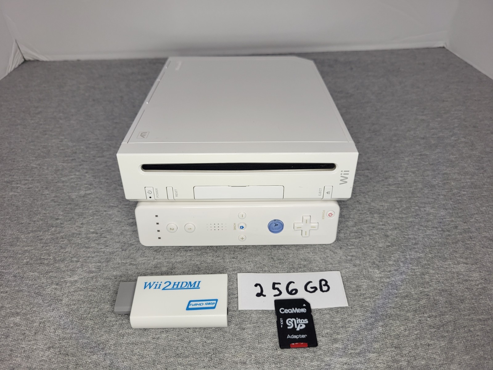 Custom Wii Ultimate Gamer Bundle.Programmed 256GB SD.Cleaned/Serviced.Plug&Play!