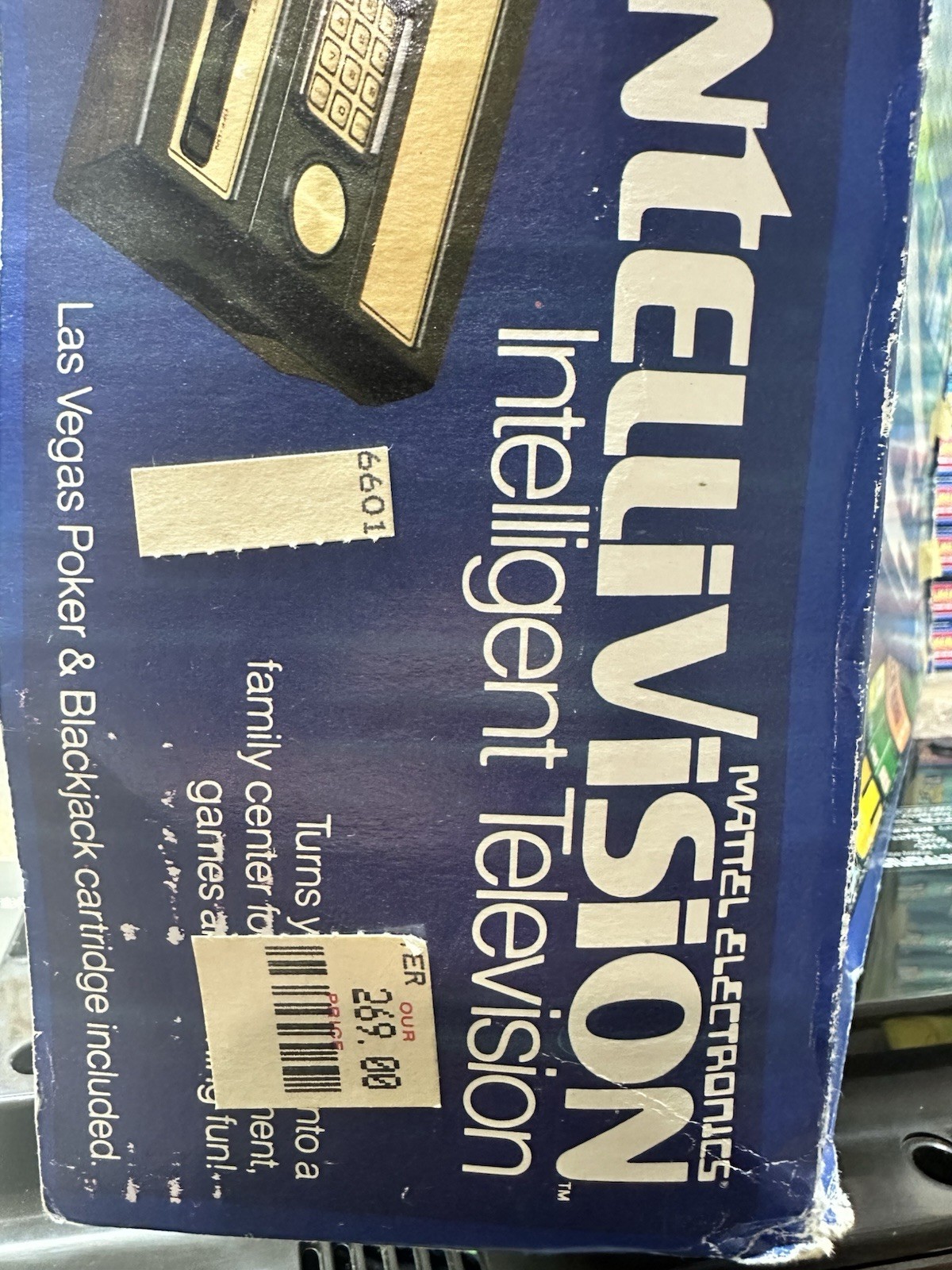 MATTEL INTELLIVISION CONSOLE VINTAGE VIDEO GAME SYSTEM COMPLETE IN BOX W/6 GAMES